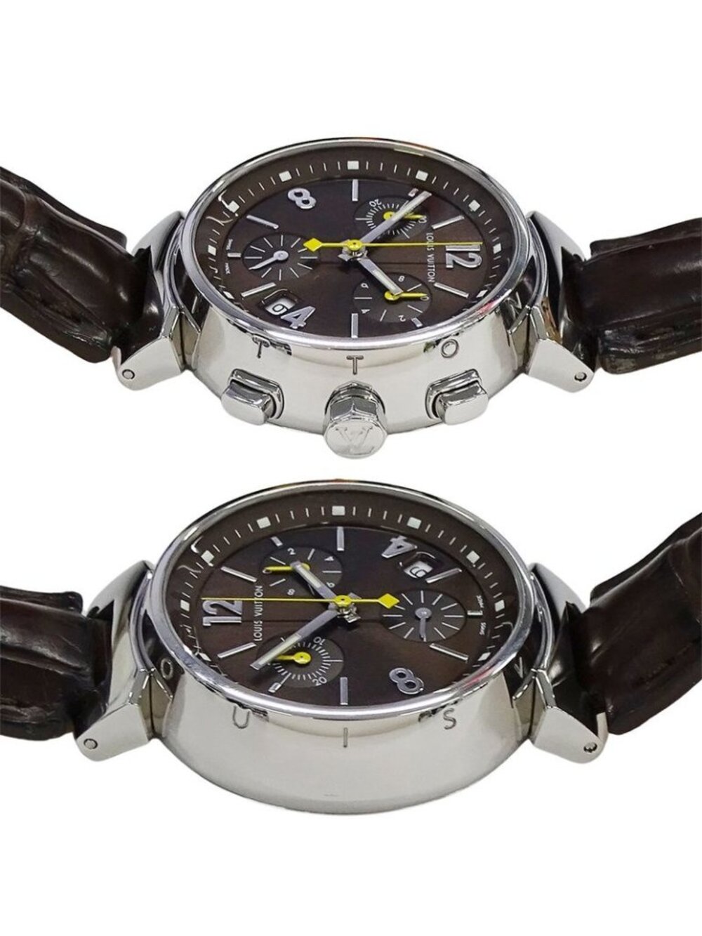 Louis Vuitton Watch Boys Tambour Chronograph Date Quartz Stainless Steel - Picture 3 of 14